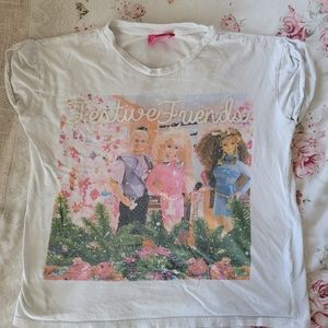 Official Barbie Christmas Ladies T-shirt US 10